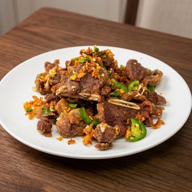 Salt and Pepper Mini Beef Ribs.