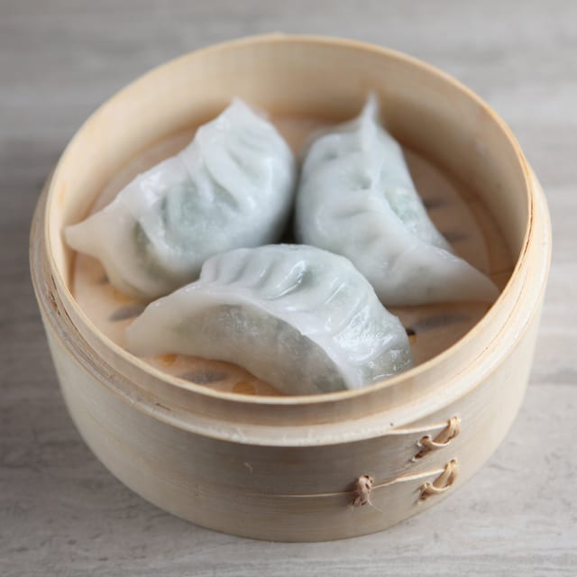 Shrimp with Chive Dumplings.