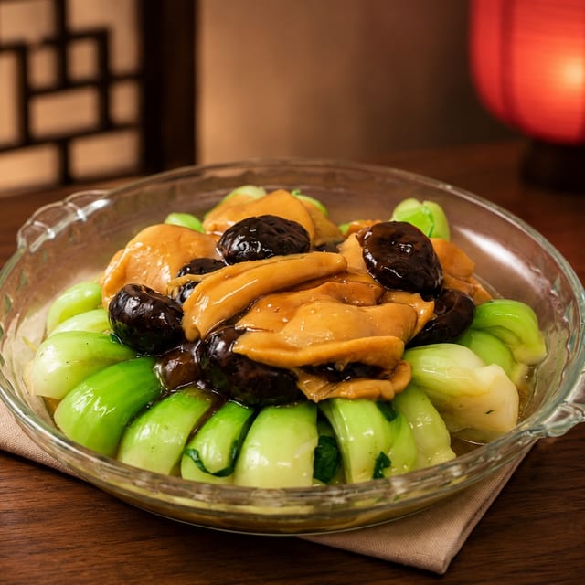 Sea Cucumber Braised with Chinese Cabbage.
