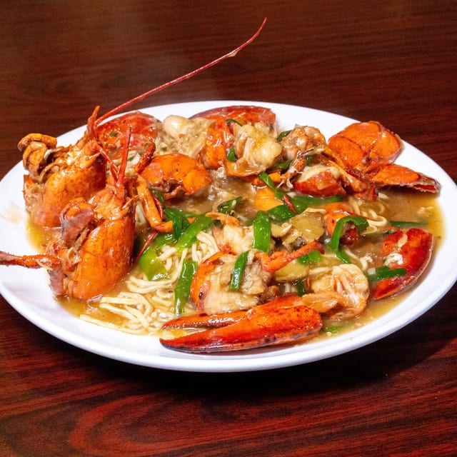 Double Lobster with Ginger and Scallion.