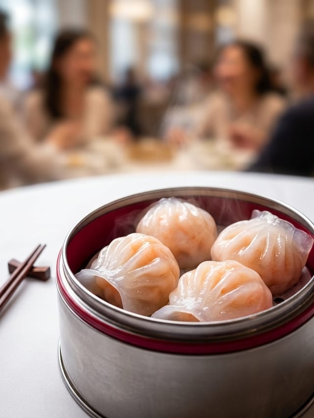 Steamed Shrimp Dumplings.